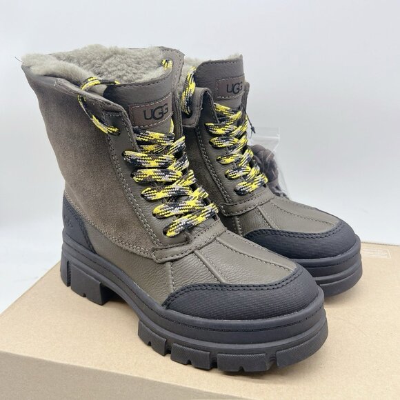 Ugg Ashton Addie Slate Platform Waterproof Combat Boots Women's US 5.5 NEW - Picture 3 of 14